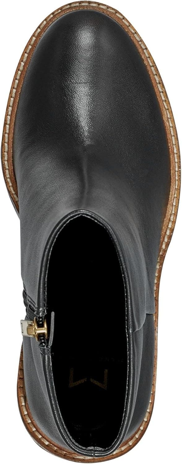 Marc Fisher LTD Women's Haleena Ankle Boot Black Leather Size 8 M - Thumbnail 4
