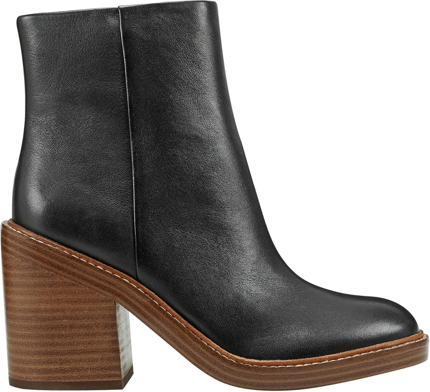 Marc Fisher LTD Women's Haleena Ankle Boot Black Leather Size 8 M - Thumbnail 2