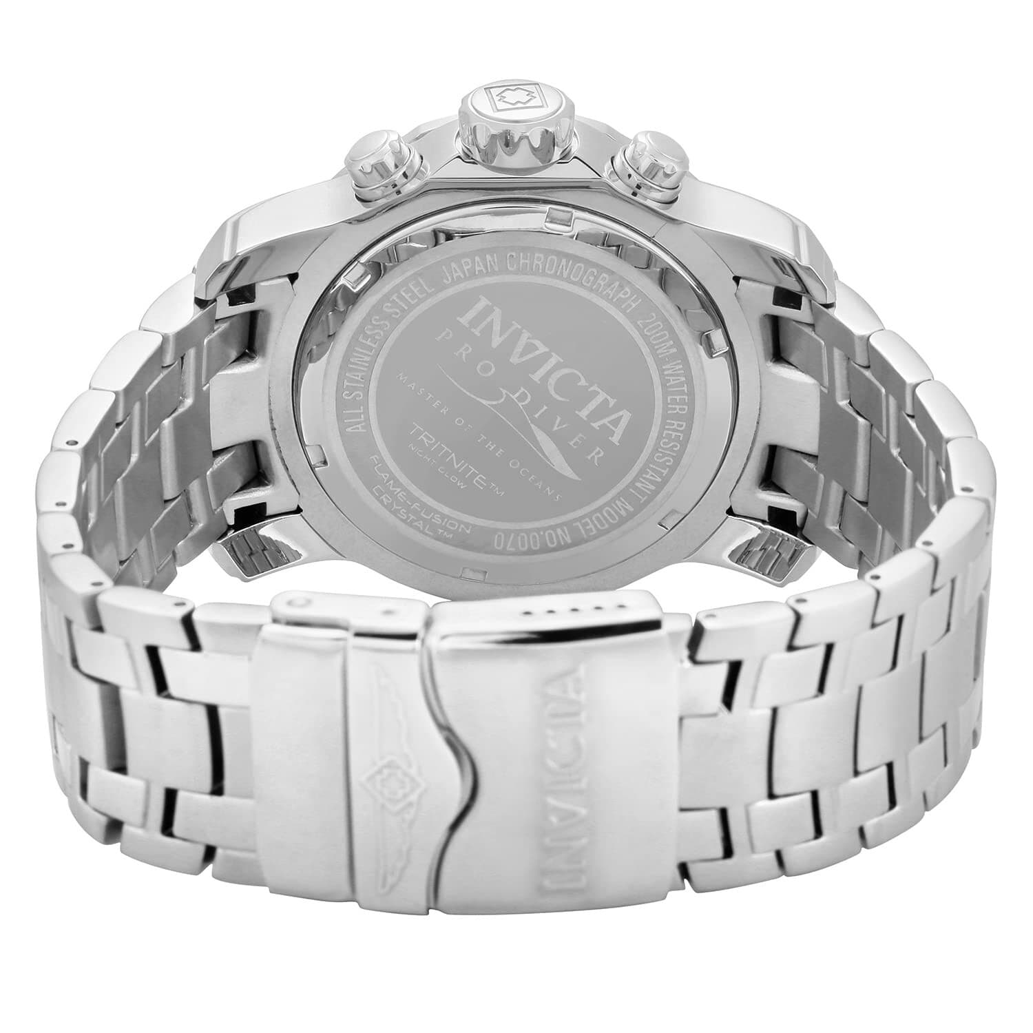 Invicta Men'S Pro Diver Collection Chronograph Watch BLUE DIAL Silver Tone 200M - Thumbnail 4