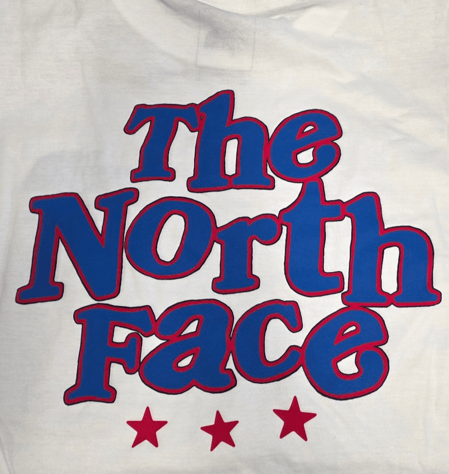 The North Face Crew Neck White USA T-Shirt Never Stop Exploring Womens Large - Thumbnail 3