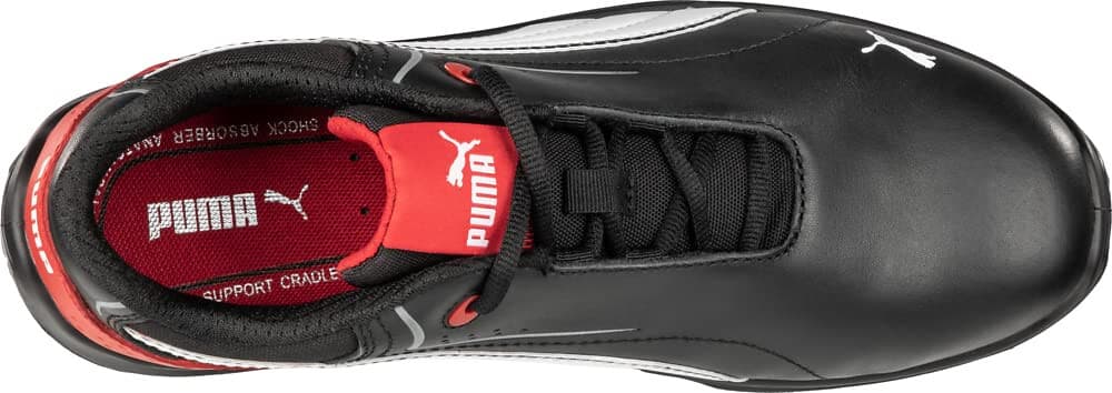 PUMA Men's Touring Suede Low Industrial Shoe, Black-red, 9 US Anti Slip - Thumbnail 5