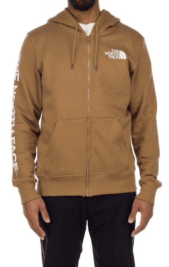The North Face Men's Half Dome Full Zip Hoodie Jacket Utility Brown Large - Image 1