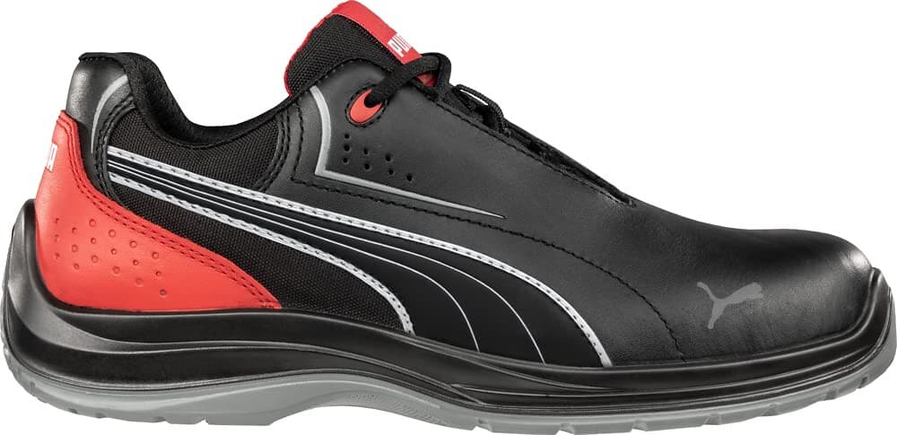 PUMA Men's Touring Suede Low Industrial Shoe, Black-red, 9 US Anti Slip - Thumbnail 2