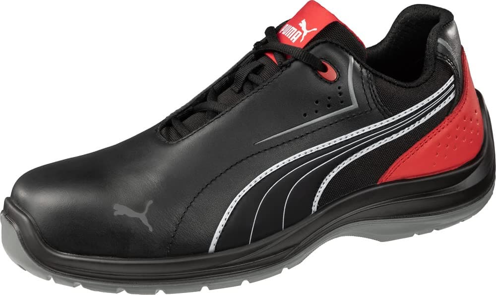 PUMA Men's Touring Suede Low Industrial Shoe, Black-red, 9 US Anti Slip - Thumbnail 3