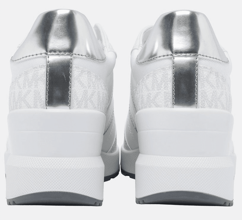 Michael KORS Women Mabel Trainer, Mk LogoTech canvas Bright White 9 M - Thumbnail 5