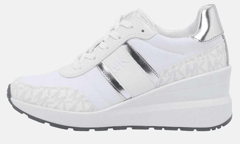 Michael KORS Women Mabel Trainer, Mk LogoTech canvas Bright White 9 M - Thumbnail 2