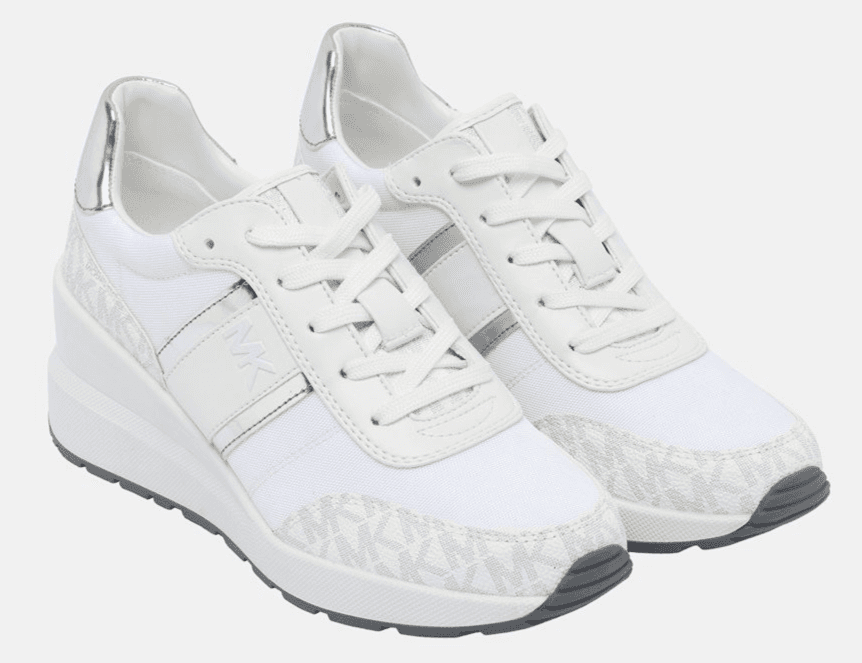 Michael KORS Women Mabel Trainer, Mk LogoTech canvas Bright White 9 M - Thumbnail 6