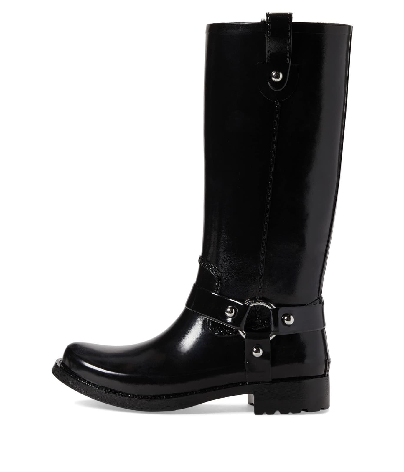 Michael Kors Women’s Stormy Rubber Knee Rain Boots 2" heel Size 8 M - Thumbnail 2