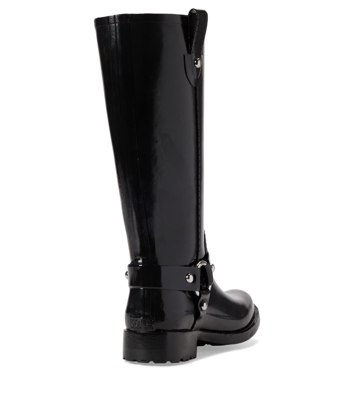Michael Kors Women’s Stormy Rubber Knee Rain Boots 2" heel Size 8 M - Thumbnail 3
