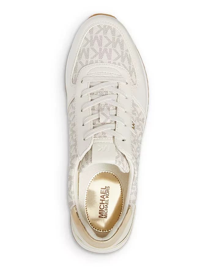 Michael Kors Women's Monique Knit Running Trainer Sneakers Cream Size 9 M - Thumbnail 4