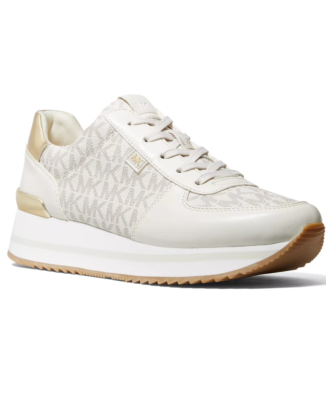 Michael Kors Women's Monique Knit Running Trainer Sneakers Cream Size 9 M - Thumbnail 5