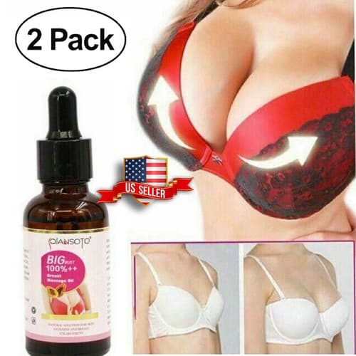 Qiansoto Papaya Chest Lift Up Firm Breast Enlargement Massage Essential Oil 40ml - Image 1