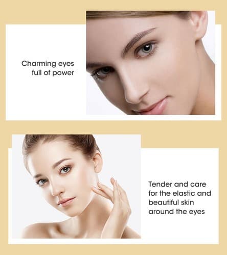 24K Gold Eye Serum Peptide Collagen Cream Roll-on Essence Anti Wrinkle Puffiness - Thumbnail 6
