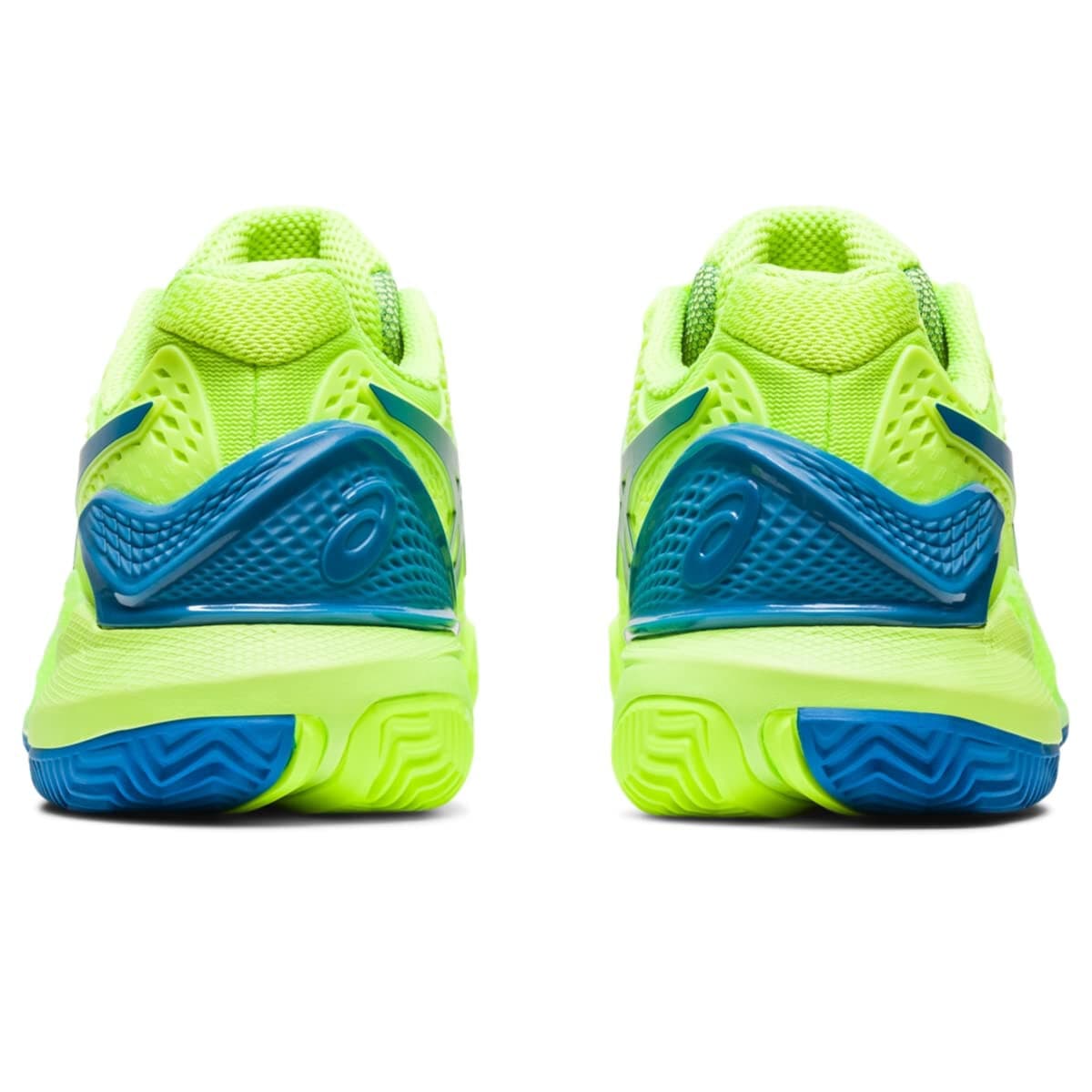 ASICS Women's Gel-Resolution 9 Clay Tennis Shoes Hazard Green/Reborn Blue 12 B - Thumbnail 6