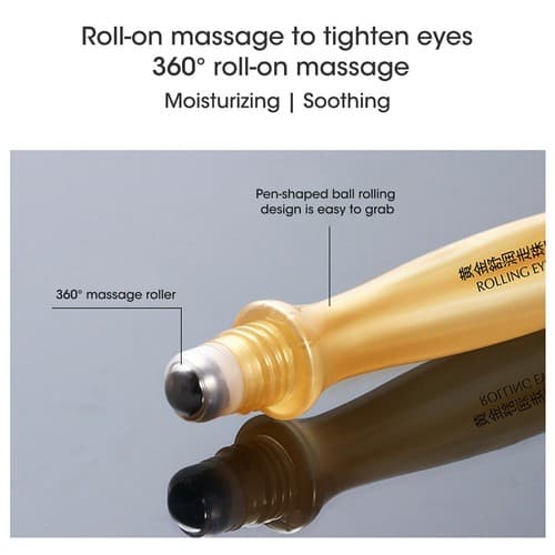24K Gold Eye Serum Peptide Collagen Cream Roll-on Essence Anti Wrinkle Puffiness - Thumbnail 3