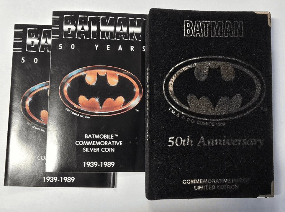 Batman GOTHAM CITY 1939-1989 50th Anniversary Proof Silver Coin - Thumbnail 2