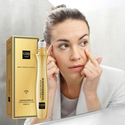 24K Gold Eye Serum Peptide Collagen Cream Roll-on Essence Anti Wrinkle Puffiness - Thumbnail 7