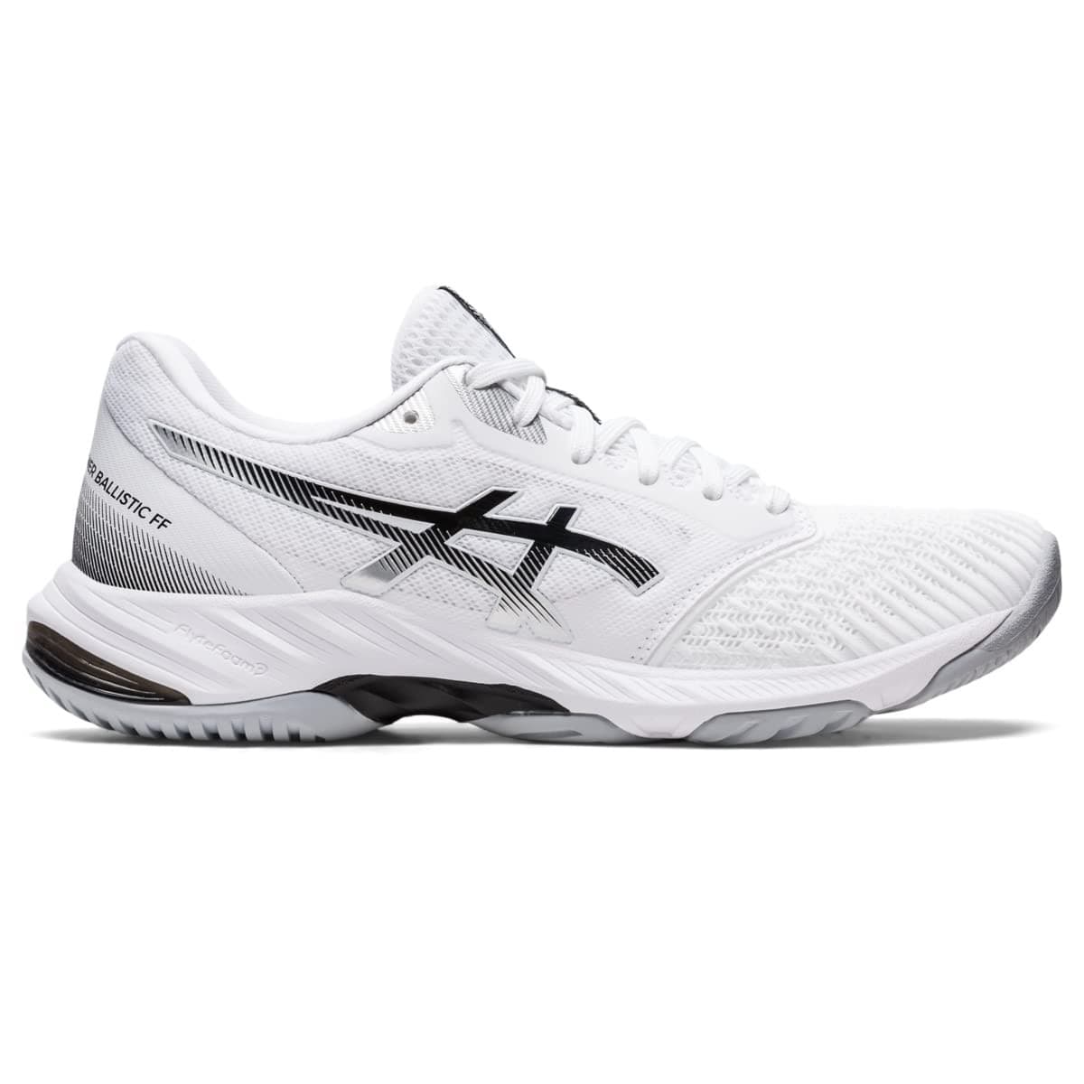 ASICS Netburner Ballistic FlyteFoam 3 Women's Shoes 10 US, White/Black - Thumbnail 2