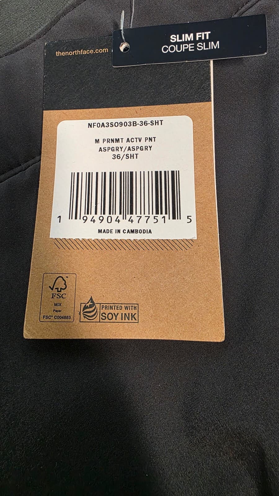 The North Face Paramount Active Pant, Asphalt Grey/Asphalt Grey, 36x30 Short - Thumbnail 4
