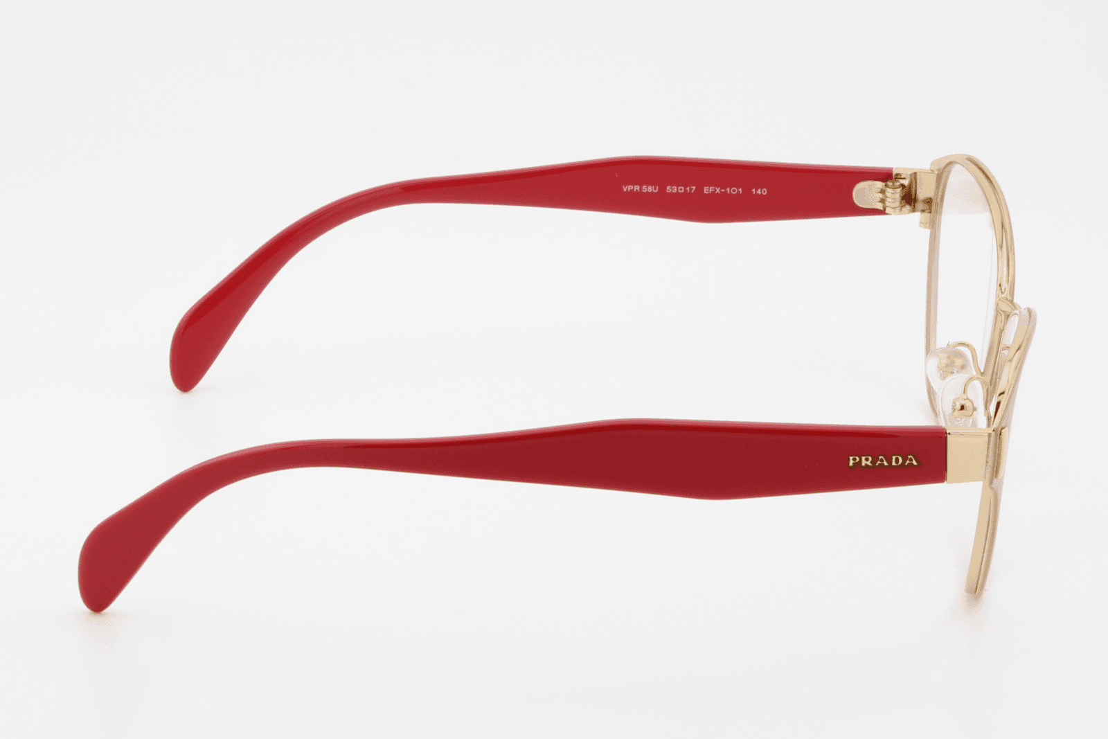 Prada VPR58U EFX-1O1 Female Cat Eye Glasses Frames Grey/Pink 53mm - Thumbnail 6