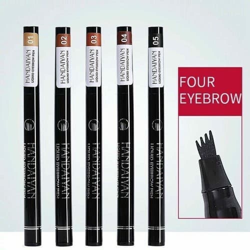 Microblading Tattoo Eyebrow Liquid Ink Pen Long Lasting Eye Brow 4 Fork Tips - Thumbnail 2