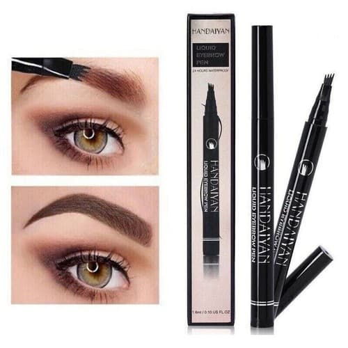 Microblading Tattoo Eyebrow Liquid Ink Pen Long Lasting Eye Brow 4 Fork Tips - Thumbnail 3