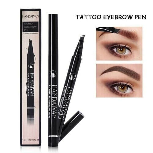 Microblading Tattoo Eyebrow Liquid Ink Pen Long Lasting Eye Brow 4 Fork Tips - Thumbnail 7