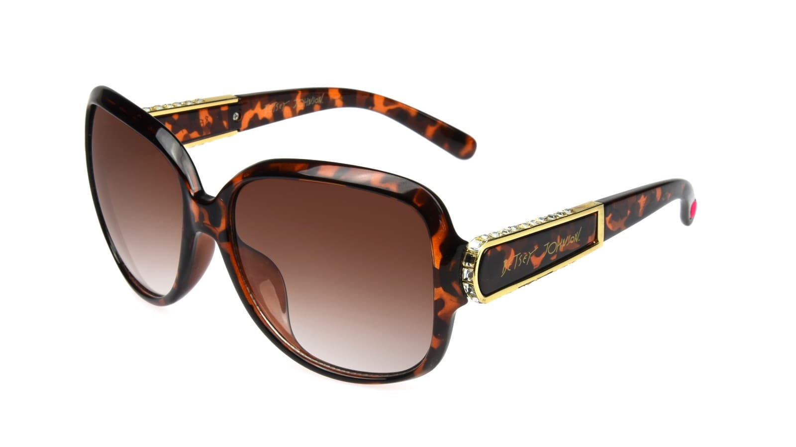 Betsey Johnson Women's Oversized Square Tort Sunglasses - Thumbnail 2