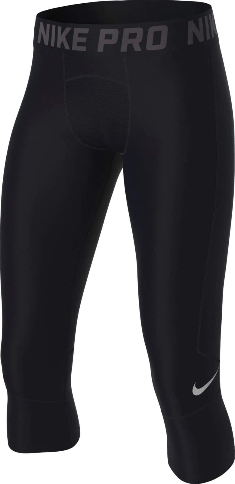 NIKE PRO 3/4 LENGTH BOY'S TIGHTS SIZE Medium NEW BV3506 091 Black - Image 1