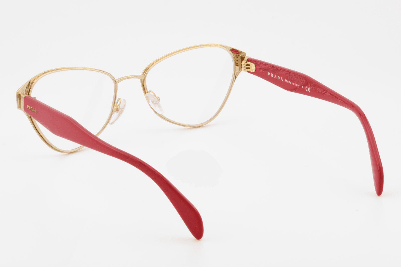 Prada VPR58U EFX-1O1 Female Cat Eye Glasses Frames Grey/Pink 53mm - Thumbnail 4