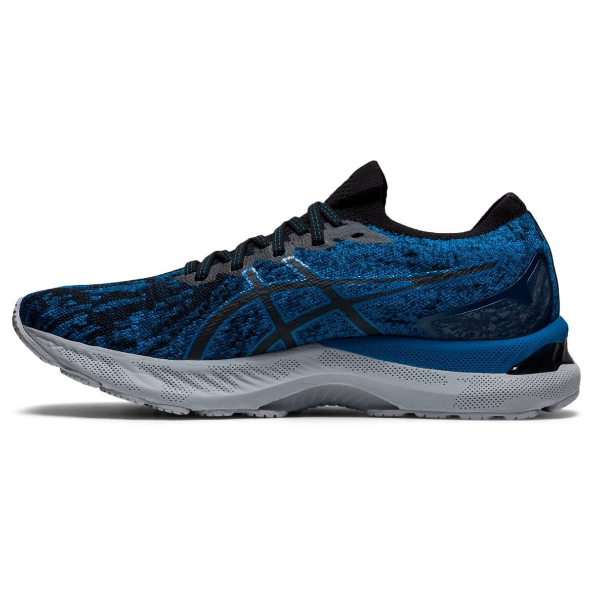 ASICS Men Gel Nimbus 23 Knit Running Shoes Reborn Blue/Black/Knit 9.5 M - Thumbnail 3