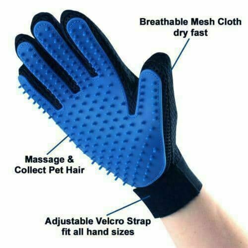 2 Pair Pet Dog Cat Hair Remover Mitt Massage Brush Deshedding Grooming Gloves - Thumbnail 7
