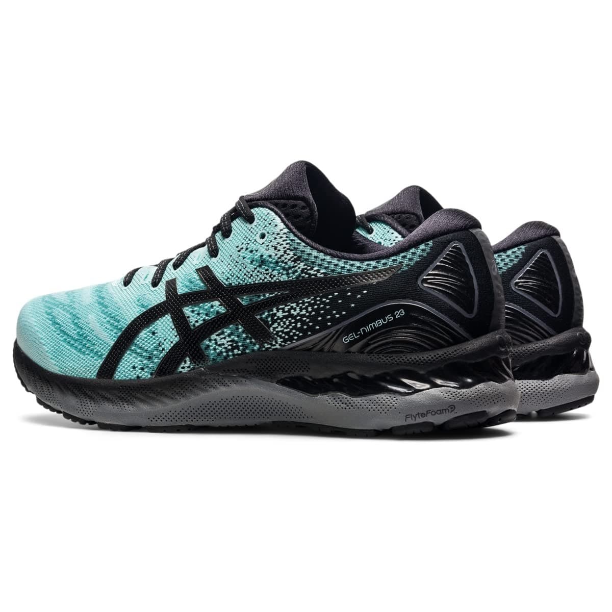Asics Gel Nimbus 23 Mens Running Shoes Clear Blue/Gunmetal Size 13.5 M - Thumbnail 4