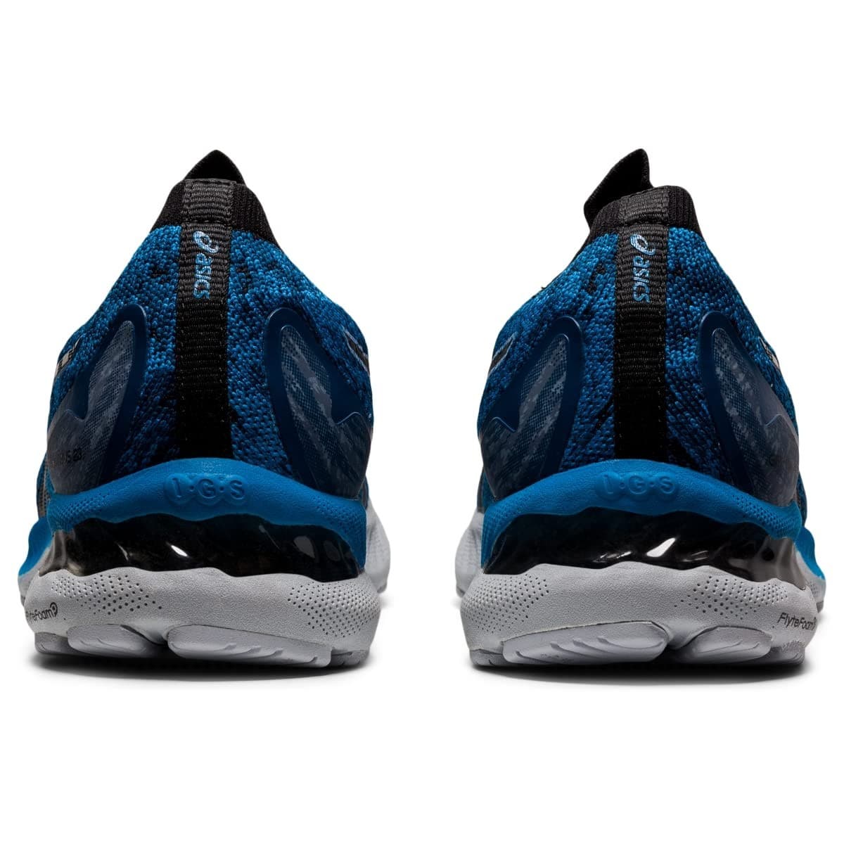 ASICS Men Gel Nimbus 23 Knit Running Shoes Reborn Blue/Black/Knit 9.5 M - Thumbnail 6
