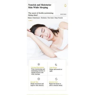 24x SENANA Gold Yeast Sleeping Mask – Hydrating, Brightening, Anti-Aging - Thumbnail 3