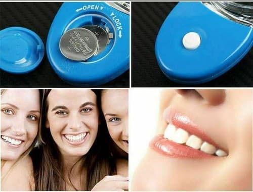 4 Pcs Mouth Teeth Bleaching Whitening Blue White LED Light with Batteries - Thumbnail 3