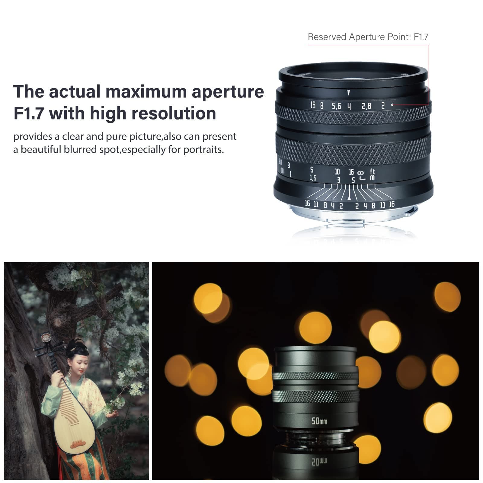 AstrHori 50mm F2.0 Full Frame Lens For Fuji Leica Sigma L-Mount Mirrorless +Case - Thumbnail 3