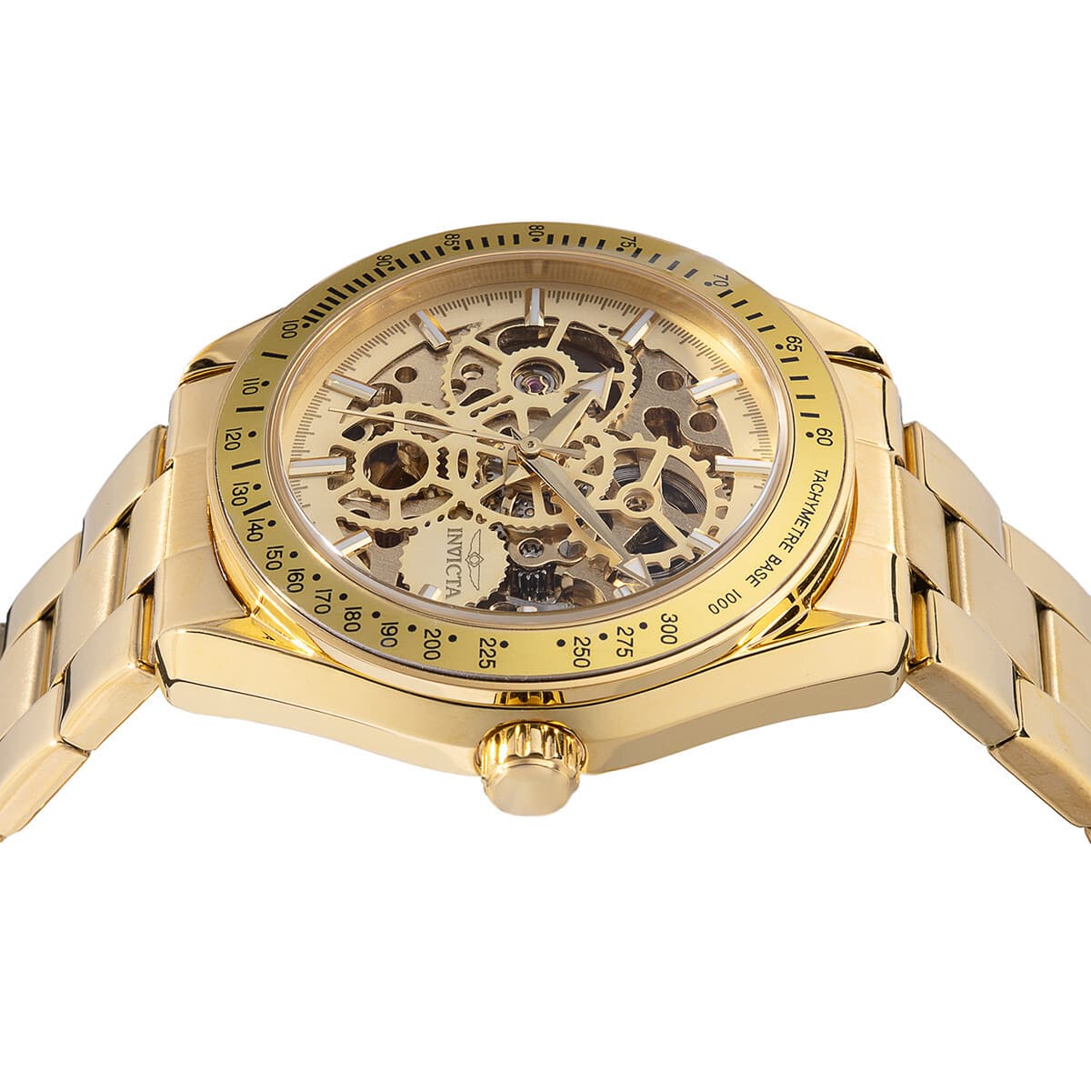 Invicta Objet D Art Automatic Men's Watch w/ Skeleton Dial - 43mm, Gold - Thumbnail 2