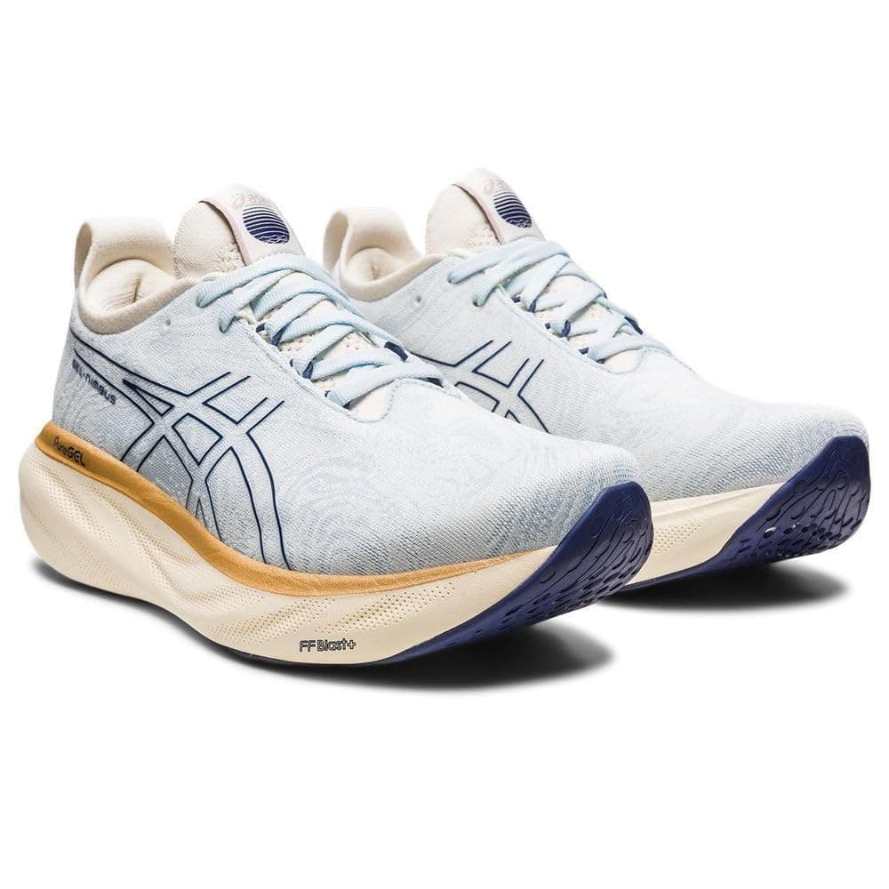 ASICS Women's Gel-Nimbus 25 Running Shoes, 8 US , Sky/Cream - Image 1
