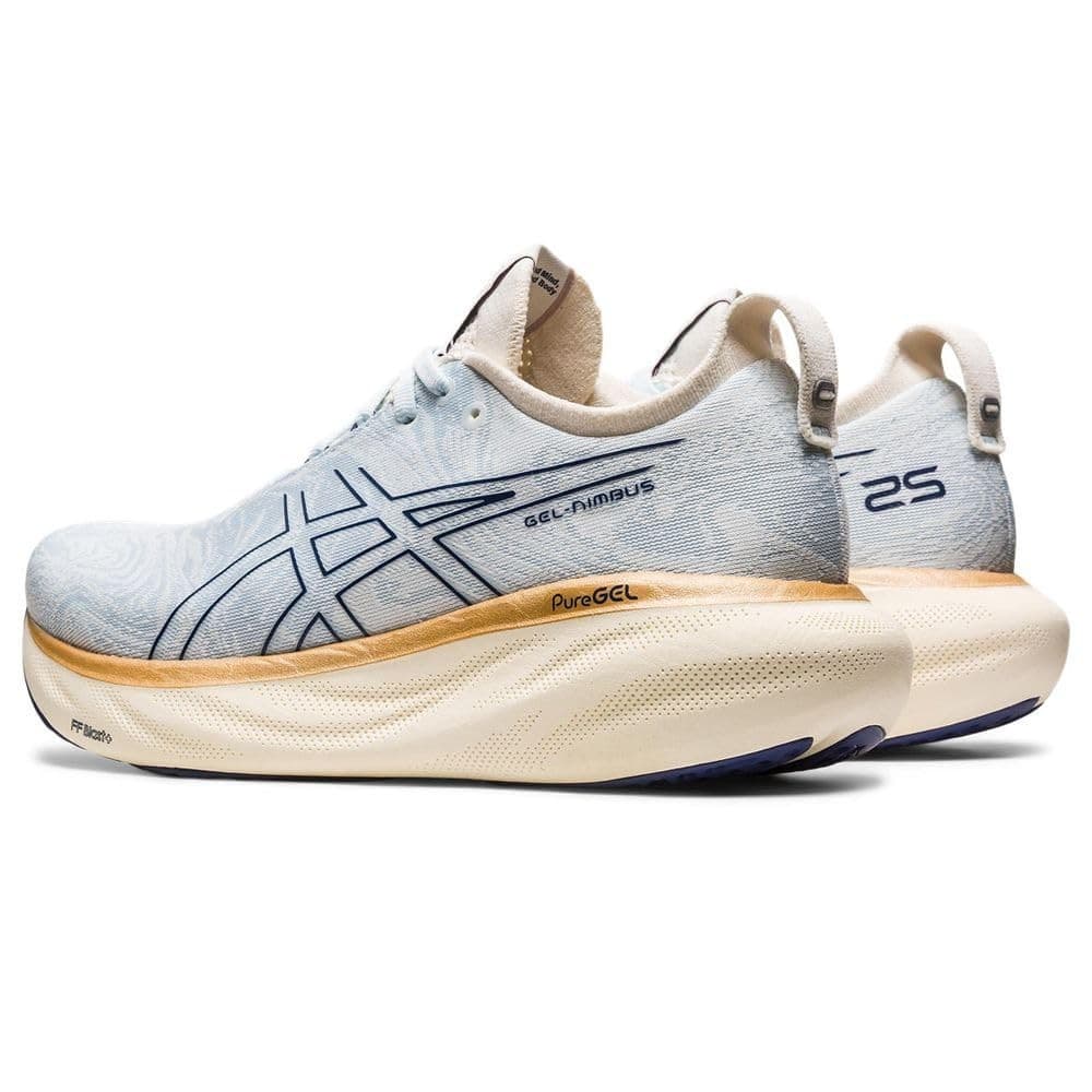 ASICS Women's Gel-Nimbus 25 Running Shoes, 8 US , Sky/Cream - Thumbnail 4