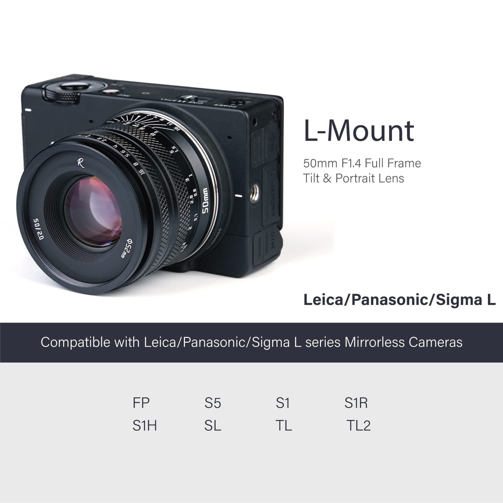 AstrHori 50mm F2.0 Full Frame Lens For Fuji Leica Sigma L-Mount Mirrorless +Case - Thumbnail 5