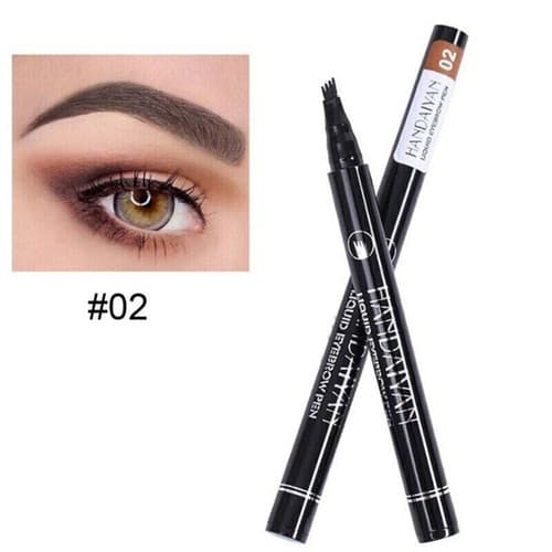 2 Pack Long-Lasting Liquid Tattoo Eyebrow Pens: 4 Tips, 3D Fork Microblading Ink - Thumbnail 9