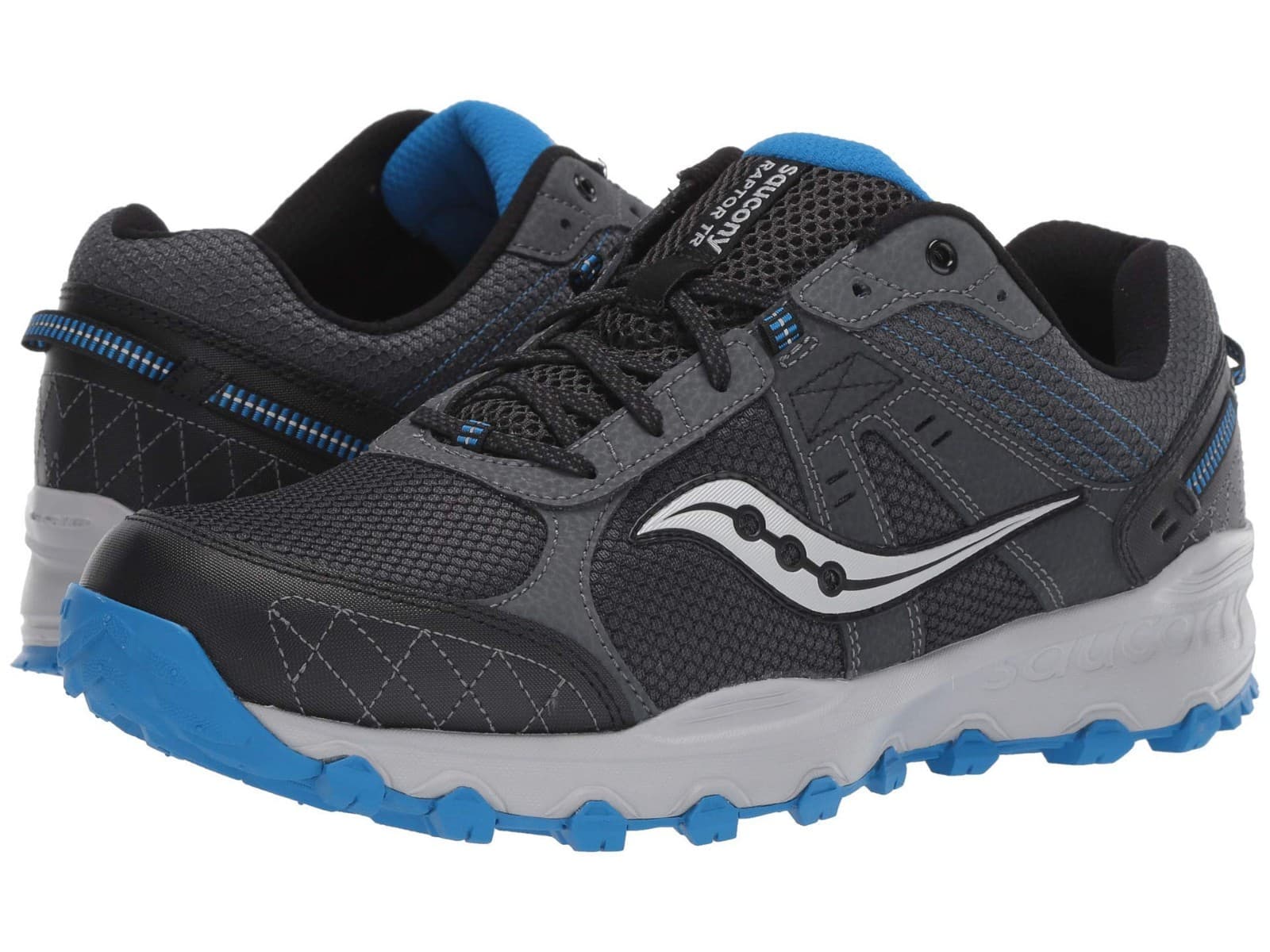 Saucony Grid Raptor TR 2 Men's Running shoes Charcoal/Blue 11 Wide - Image 1