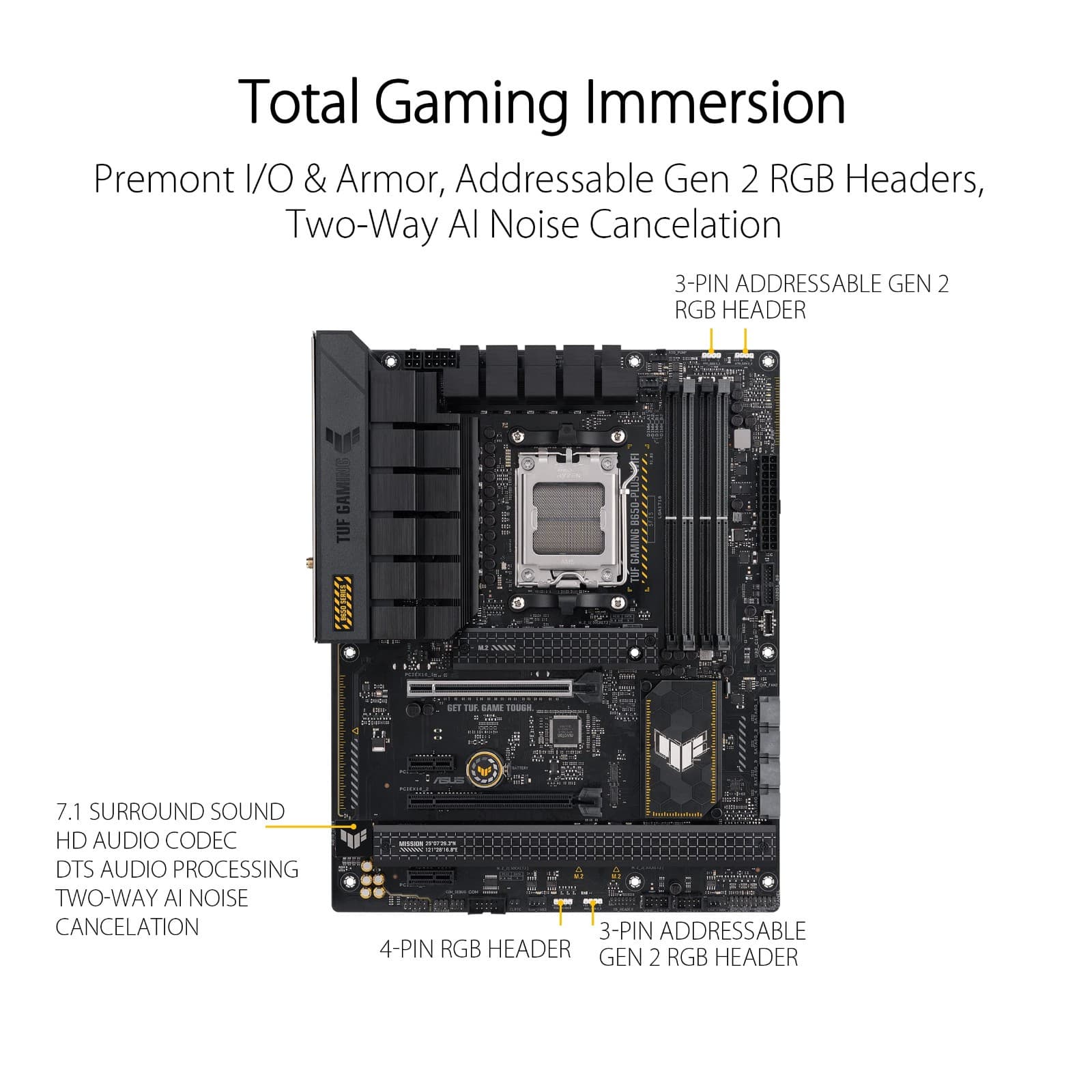 ASUS TUF GAMING B650-PLUS WIFI Socket AM5 AMD ATX motherboard, New Sealed - Thumbnail 7