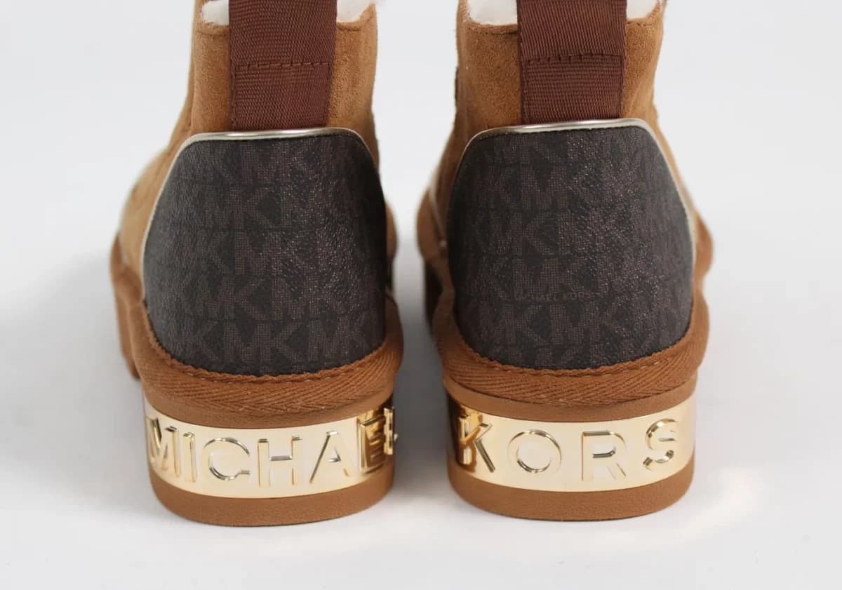 NEW MICHAEL KORS Tobbaco SUEDE LEATHER COMFORT BOOTS SIZE 8 M - Thumbnail 5