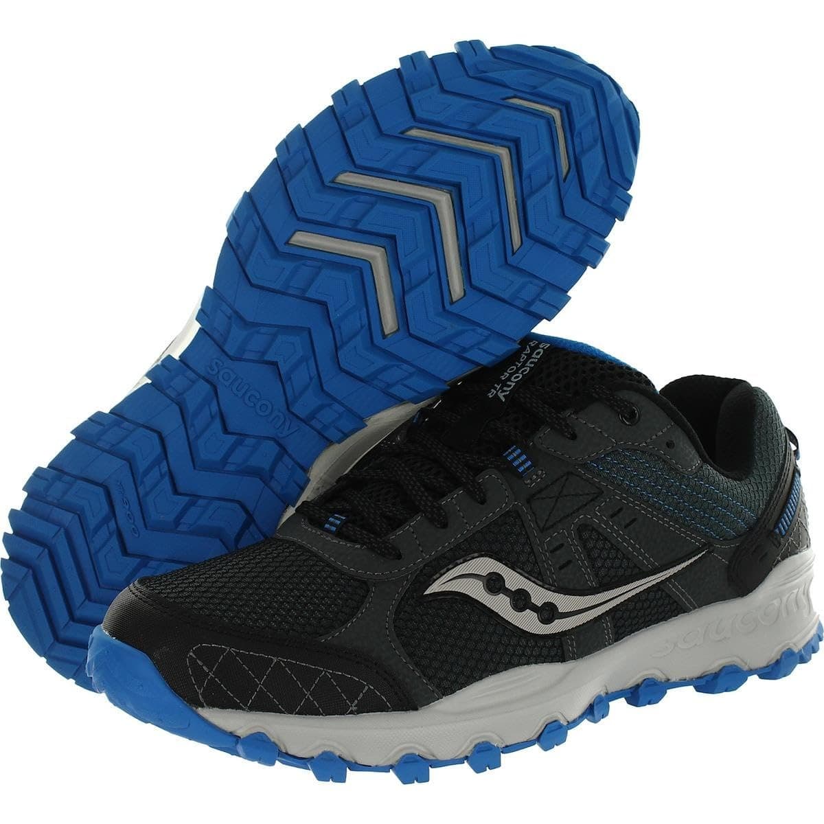 Saucony Grid Raptor TR 2 Men's Running shoes Charcoal/Blue 11 Wide - Thumbnail 2