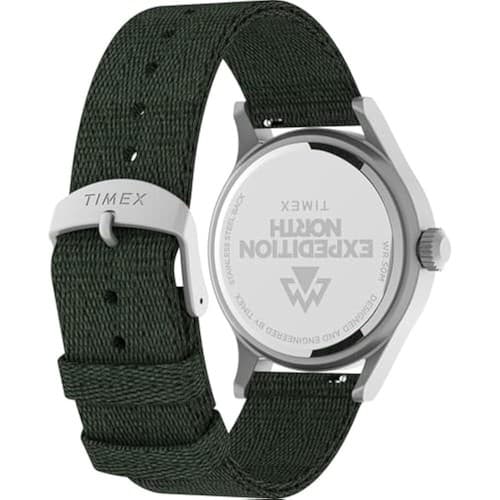 Timex Men's Expedition Sierra 40mm Watch Green Strap Blue Dial Silver-Tone Case - Thumbnail 2