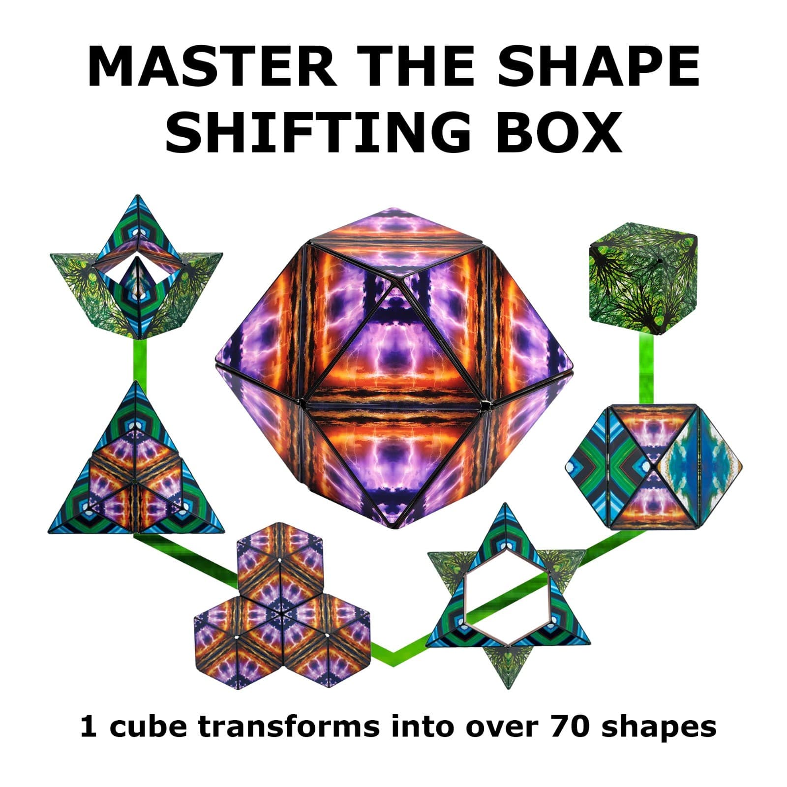 Shashibo Shape Shifting Box 3D Transforming Magnetic Artist Series Elements matt - Thumbnail 2