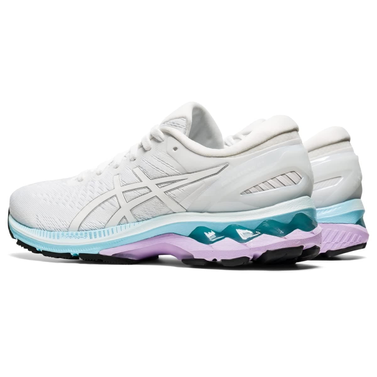 Asics Gel-Kayano 27 Womens Running Shoes Size 9 M White/Pure Silver - Thumbnail 5