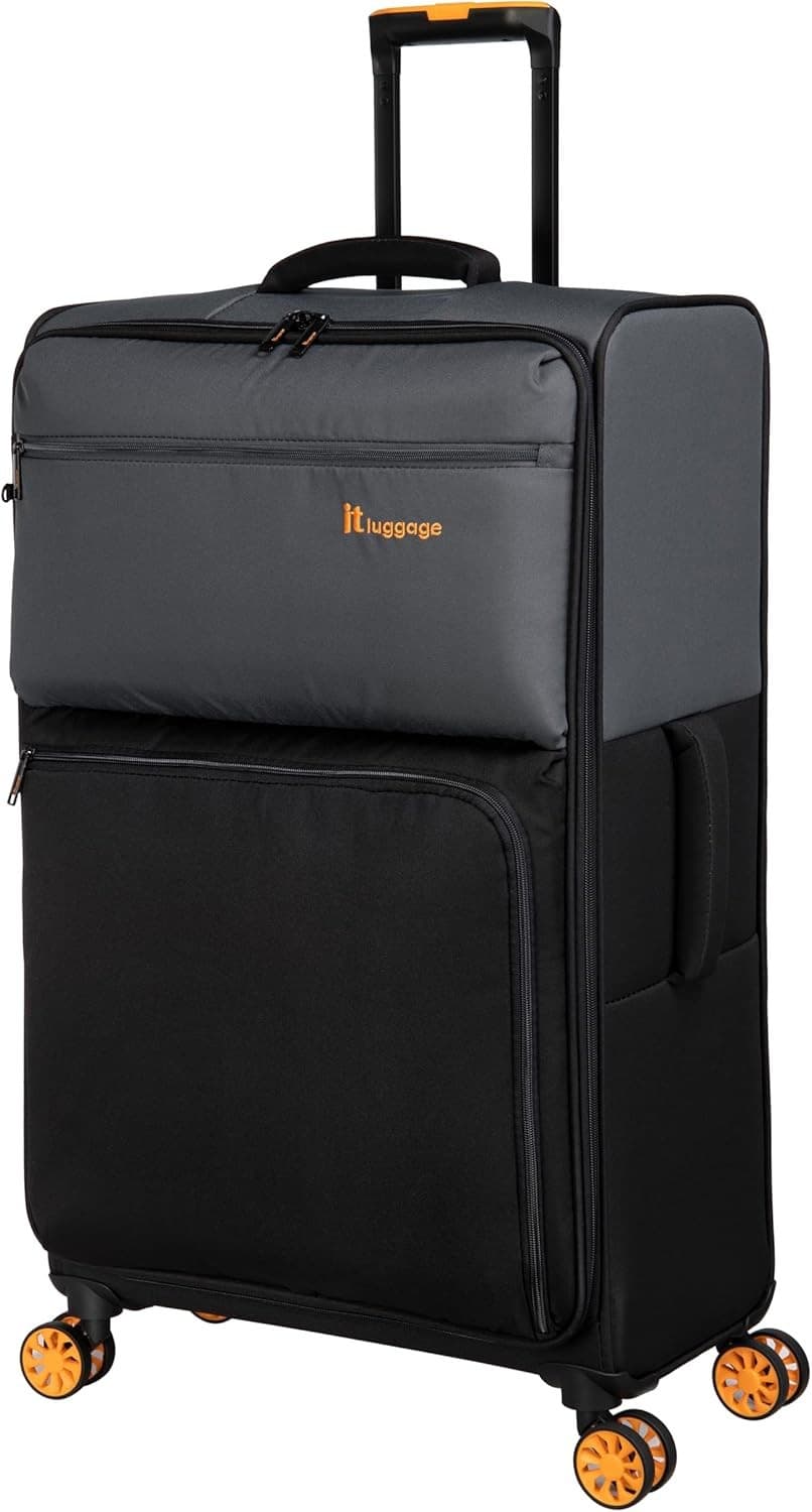 it luggage Duo-Tone 31" Softside Checked 8 Wheel Spinner Luggage Pewter/Black - Image 1